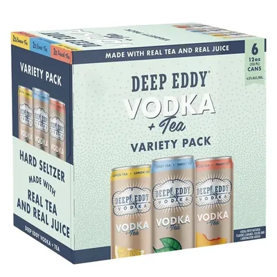 Deep Eddy Vodka Tea Variety Pack 6 Pack 72 oz