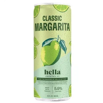 Hella Cocktail Co Classic Margarita 4 Pack 48 oz