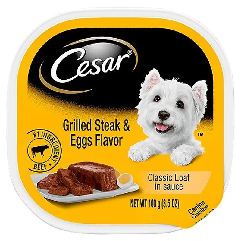 Cesar Sunrise Grilled Steak & Eggs Flavor Wet Dog Food view 1