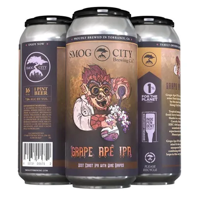 Smog City Grape Ape IPA 4 Pack 16 oz Can