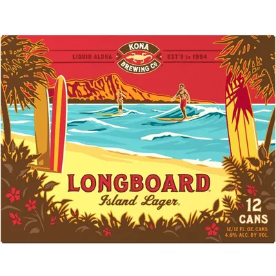 Kona Longboard Island Lager 12x 12oz Cans