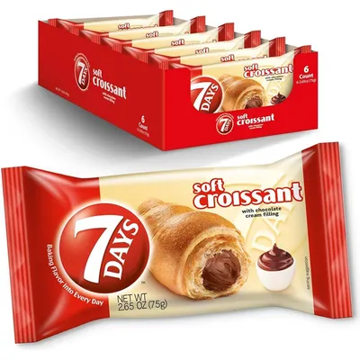 7Days 7 Days Soft Croissant With Chocolate Cream Filling 2.65oz Bag