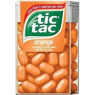 Tic Tac Artificially Flavored Mints Orange Box