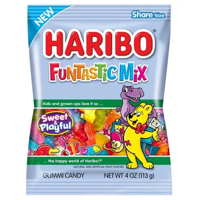 Haribo Funtastic Mix Gummy Candy 4 oz
