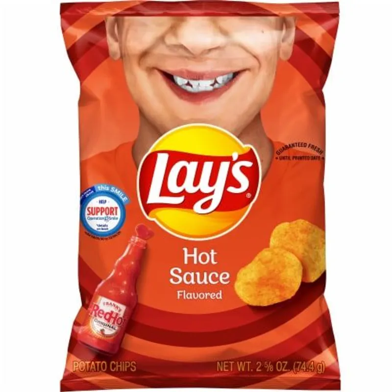 Lay's Hot Sauce Flavored Potato Chips view 1