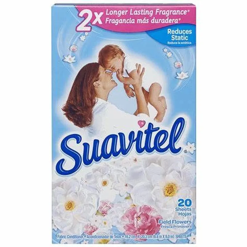 Suavitel Fabric Softener Dryer Sheets Field Flowers view 1