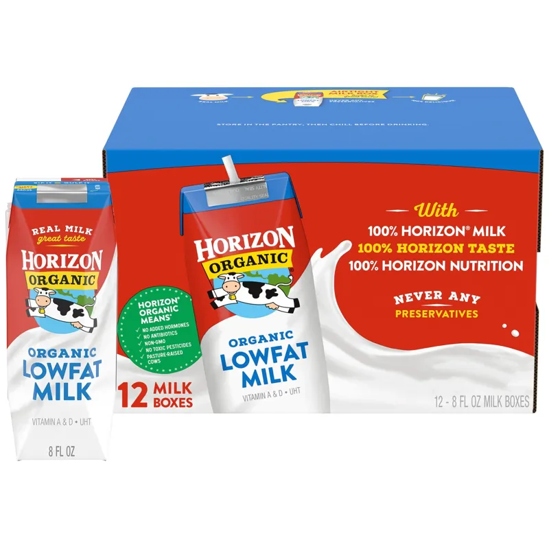 Horizon Organic Lowfat Milk Box view 1