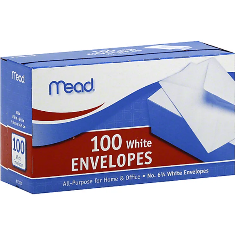 Mead White Envelopes view 1