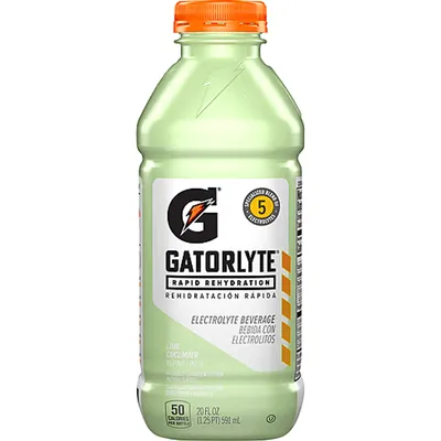 Gatorlyte Gatorade Electrolyte Beverage Lime Cucumber 20 Fl Oz Bottle