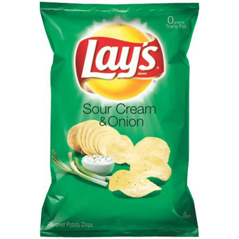 Lays Potato Chips Sour Cream & Onion view 1