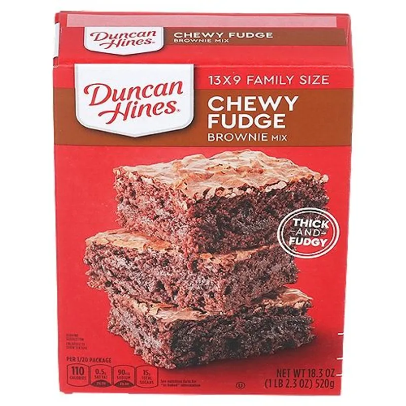 Duncan Hines Chewy Fudge Brownie Mix view 1