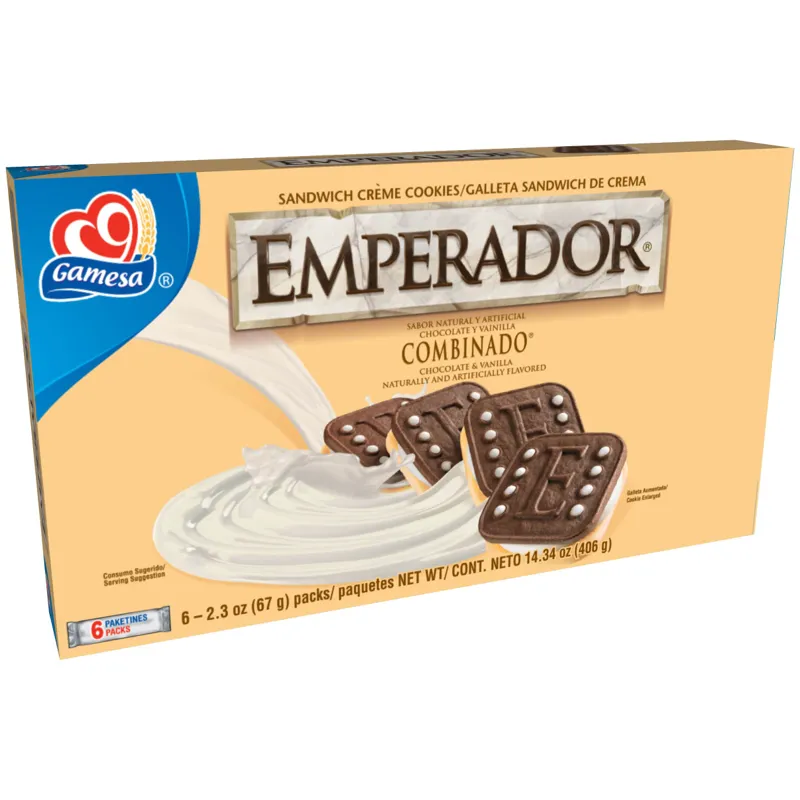 Gamesa Emperador Chocolate & Vanilla Creme Sandwich Cookies view 1