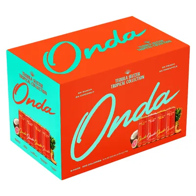 Onda Tequila Seltzer Tropical Collection 8 Pack 12 oz