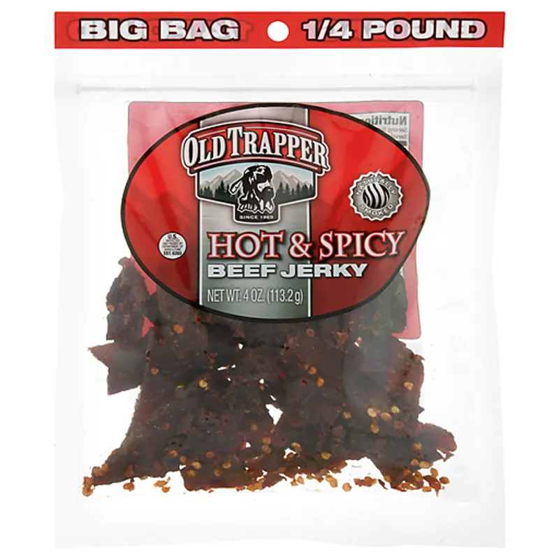 Old Trapper Hot & Spicy Beef Jerky view 1