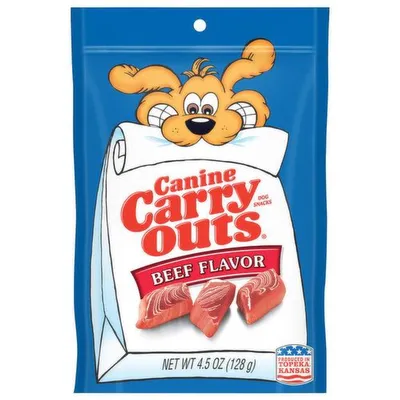 Canine Carry Outs Beef Flavor Dog Treats 4.5 oz Bag