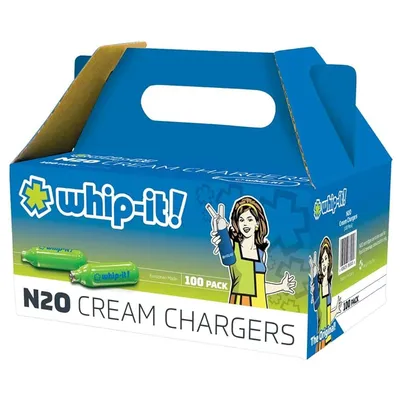 Whip-It! N2O Cream Chargers 100 Count 8g Boxs