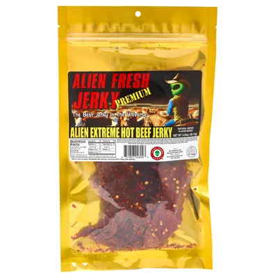 Alien Fresh Jerky Weed Killer Hot Beef Jerky 3.25 oz Bag