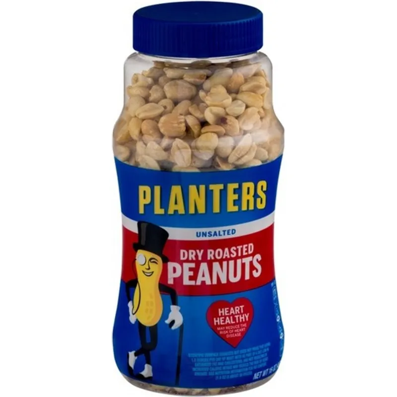 Planters Dry Roasted Peanuts Unsalted Jar view 1