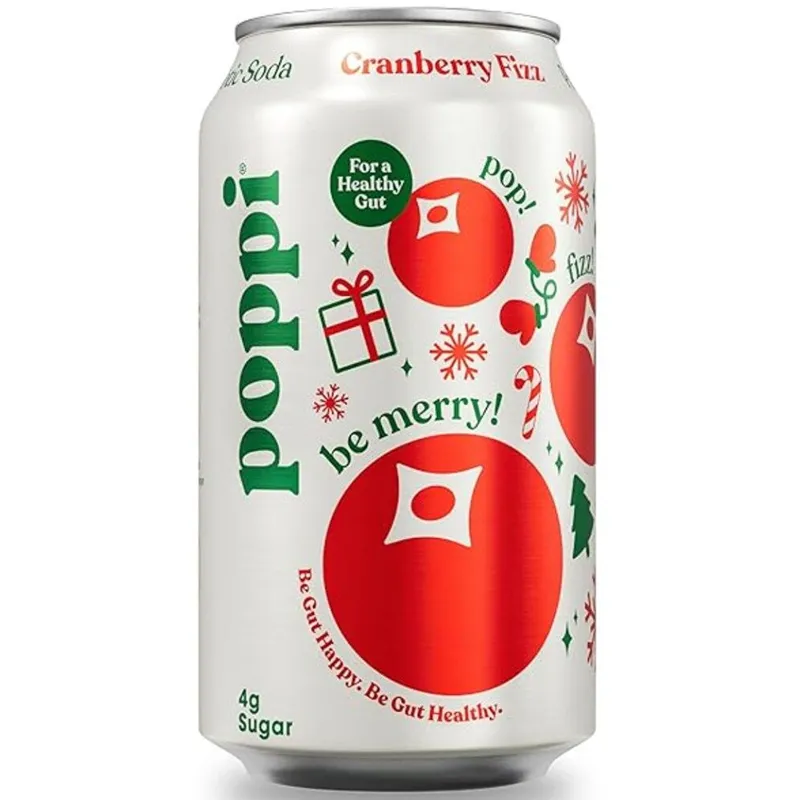 Poppi Cranberry Fizz Prebiotic Soda view 1