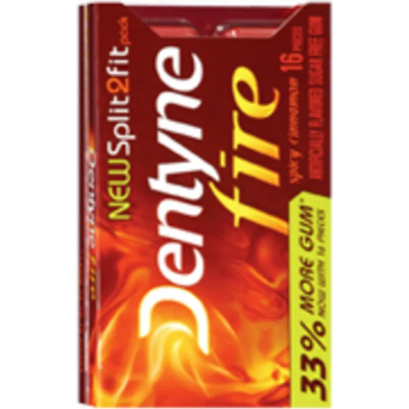 Dentyne Fire Sugar Free Gum Spicy Cinnamon - Split 2 Fit view 1
