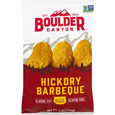 Boulder Canyon Hickory Barbeque Potato Chips 5 oz Bag
