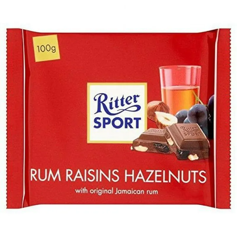 Ritter Sport Rum Raisins & Hazelnuts view 1