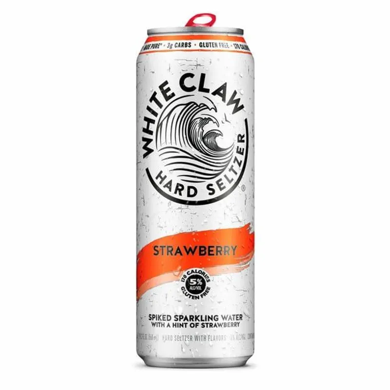 White Claw Hard Seltzer Strawberry view 1