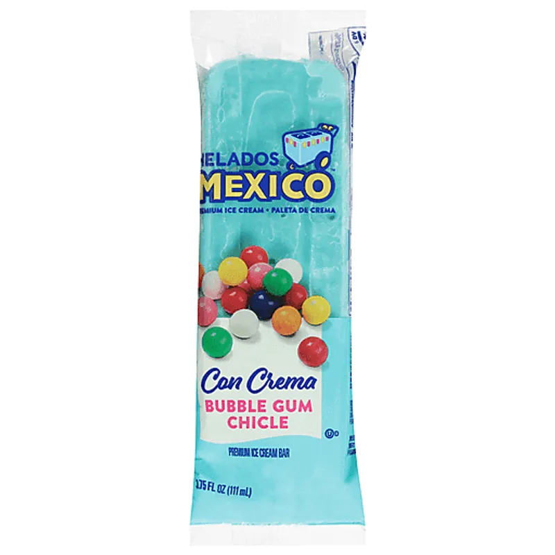 Helados Mexico Premium Bubble Gum Chicle Ice Cream Bar view 1