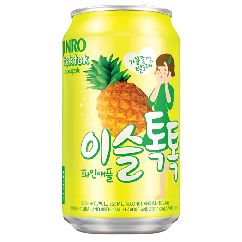 Jinro TokTok Pineapple Flavored Soju view 1
