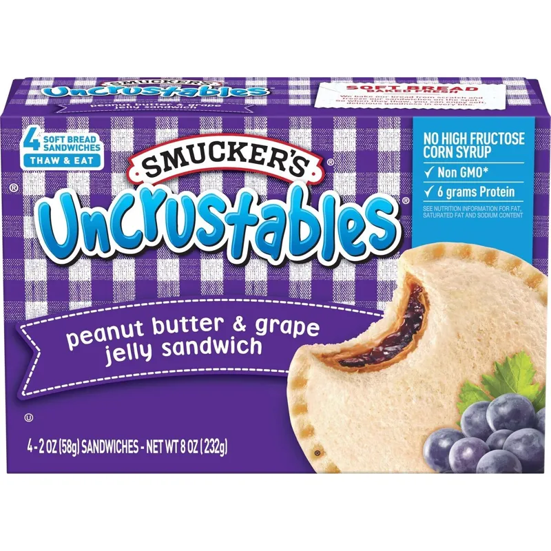Smucker's Uncrustables Peanut Butter & Grape Jelly Sandwiches view 1