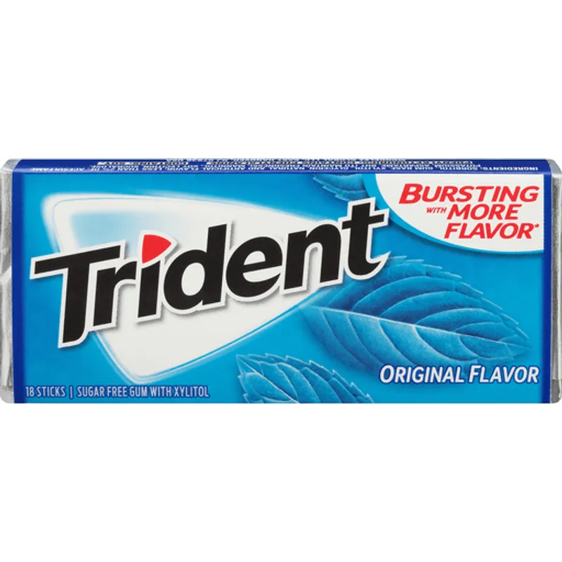Trident Sugar Free Gum Original Flavor With Xylitol view 1