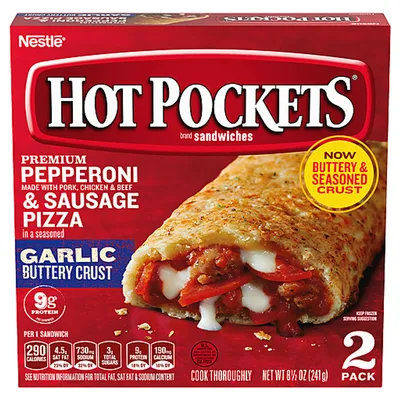 Hot Pockets Pepperoni & Sausage Pizza 2 ct 8.5 oz Boxs