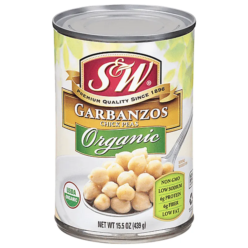 S&W Organic Garbanzo Beans view 1