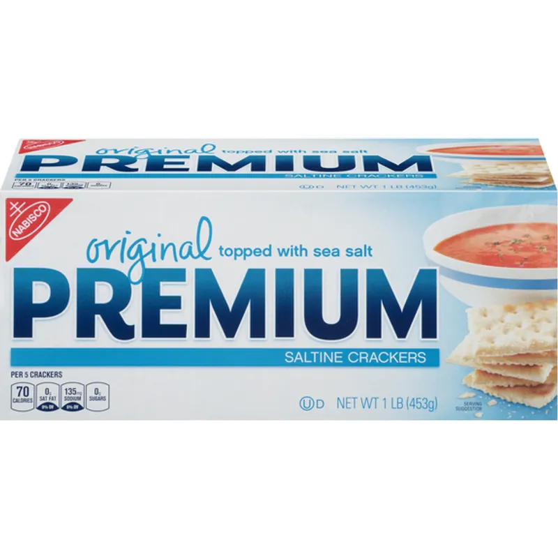 Nabisco Premium Saltine Crackers Original Topped With Sea Salt view 1