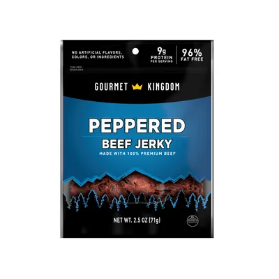 Gourmet Kingdom Peppered Beef Jerky 2.5 oz Bag