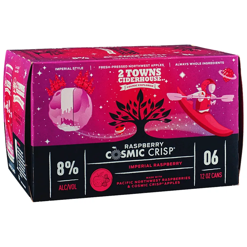 2 Towns Ciderhouse Raspberry Cosmic Crisp Imperial Cider view 1