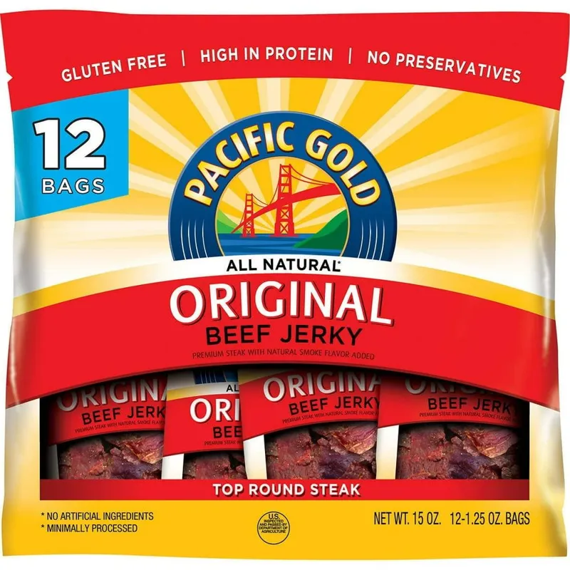 Pacific Gold Original Beef Jerky Bag view 1