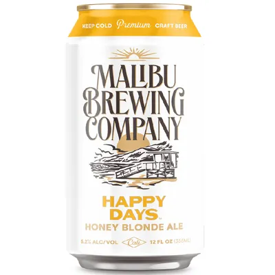 Malibu Brewing Co. Happy Days Honey Blonde Ale 6 Pack 12 oz Cans