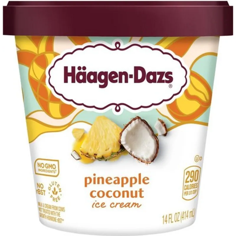 Haagen-Dazs Pineapple Coconut Ice Cream view 1