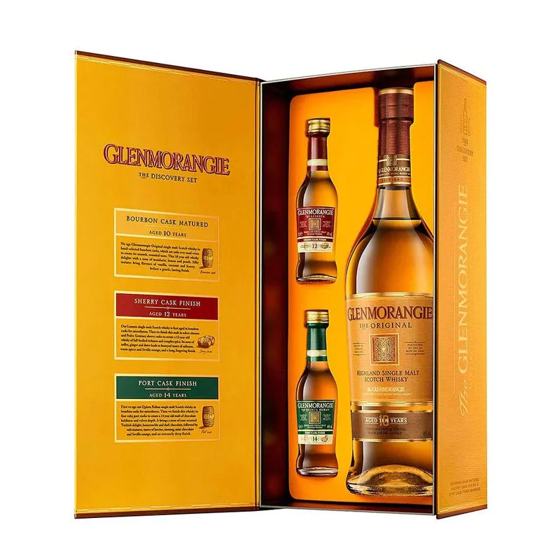 Glenmorangie The Discovery Set 10 Year Old Single Malt Scotch Whisky gift set view 1