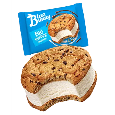 Blue Bunny Big Bopper Vanilla Ice Cream Sandwich 6oz Unit