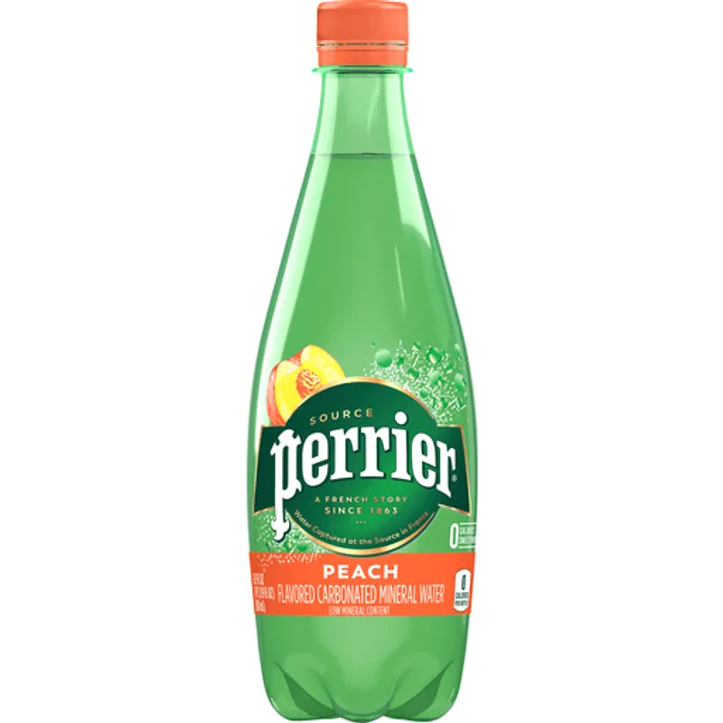 Perrier Sparkling Water Peach view 1