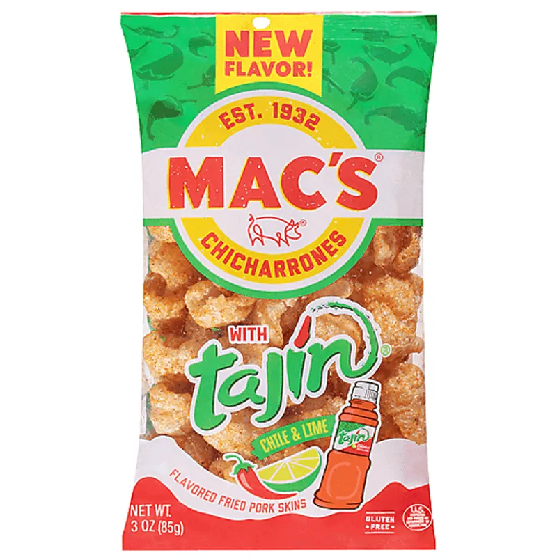 Mac's Chicharrones with Tajin Chile & Lime Flavored Fried Pork Skins view 1