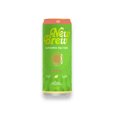New Brew Guava Kratom and Kava Seltzer 12oz Can