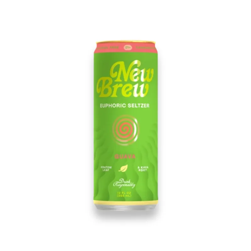 New Brew Guava Kratom Kava Seltzer view 1