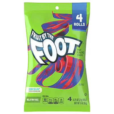 Fruit by the Foot Berry Tie-Dye 4 Pack 3 oz Boxs
