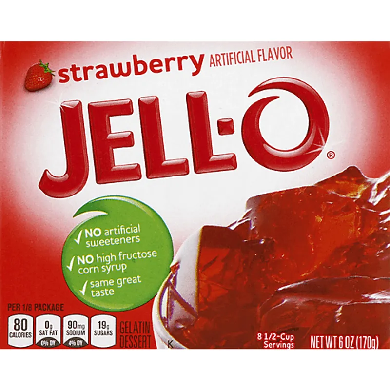 JELL-O Strawberry Gelatin Dessert Box view 1