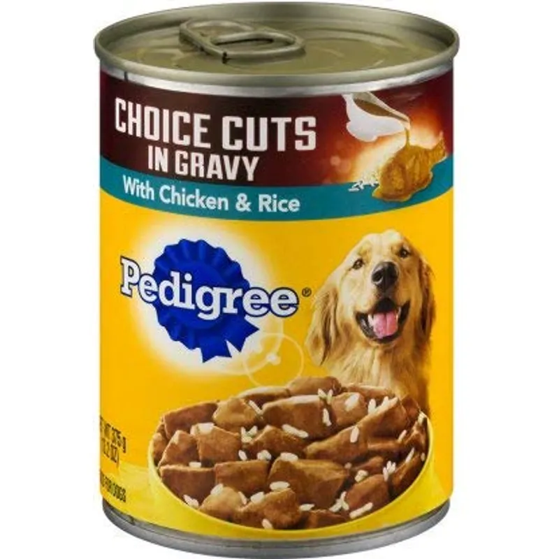 Pedrigree Canned Dog Food Chicken And Rice Flavor view 1