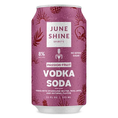 JuneShine Passion Fruit Vodka Soda 12 oz Can