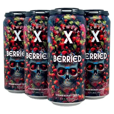Brewery X Berried Strawberry Lager 6 Pack 16 oz Cans